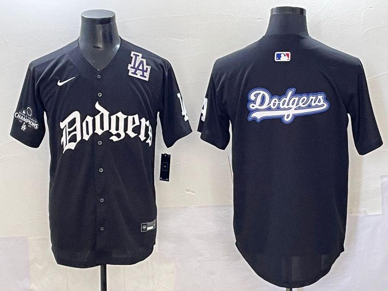 Men 2025 Los Angeles Dodgers Blank Black Seventh generation Joint Name Nike MLB Jersey style 31->los angeles dodgers->MLB Jersey